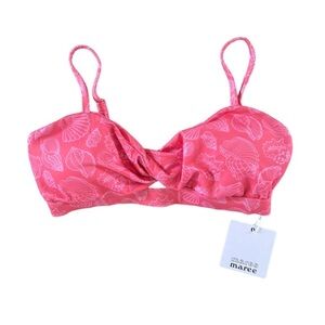 Maree Maree NWT Pink Seashell Bandeau Twist Bikini Top